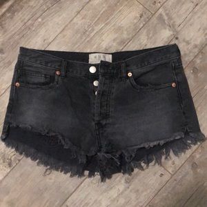 Free people black cut off shorts